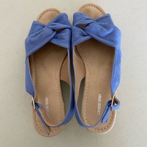 Lands End Wedge Sandals Like New